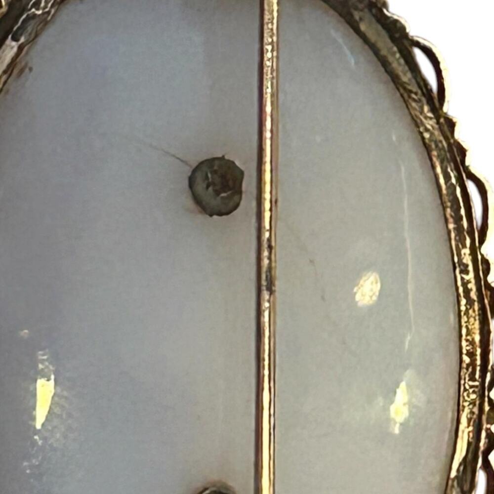 Antique Silver Chalcedony, Connemara Marble, Marcasite Brooch c. 1895–1915 - Picture 6 of 7